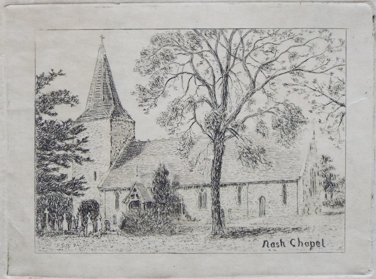 Etching - Nash Chapel - Bayley